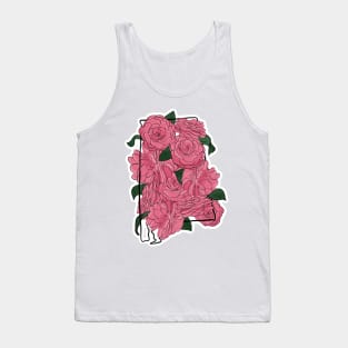 Alabama and State Flower Camellia Tank Top